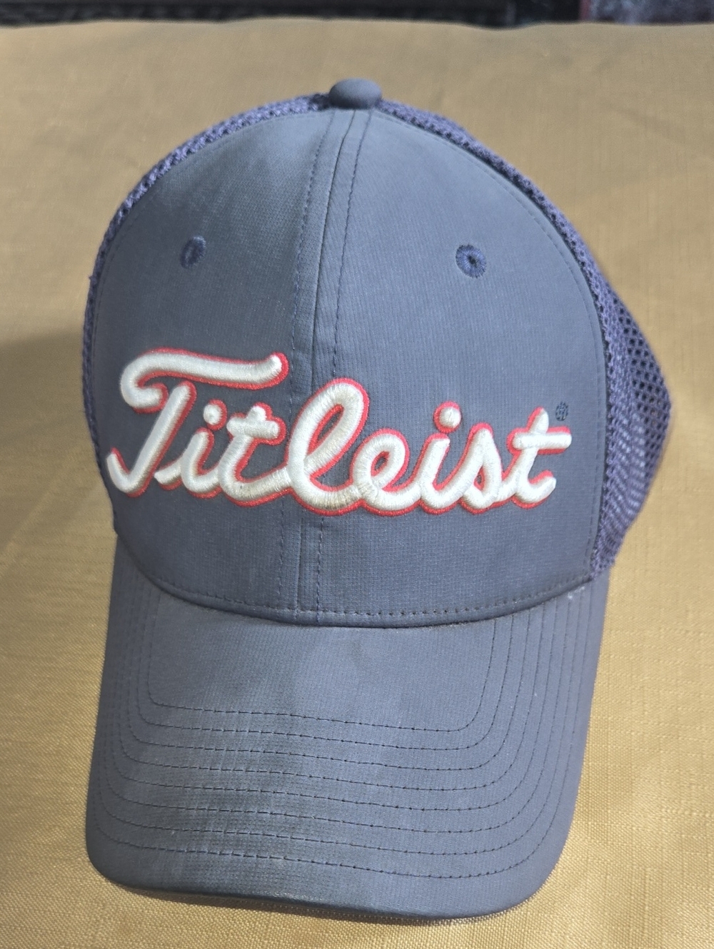 Titleist Gray Mesh Back Cap with White & Red Script
